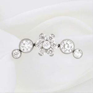 Joya cluster de cristal blanco hexaflor deluxe / Helix piercing, titanio grado implante