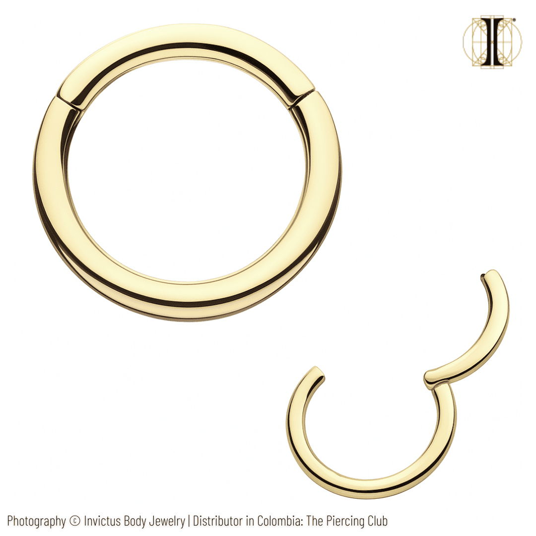 Aro, argolla lisa / Oro sólido 14k / INVICTUS