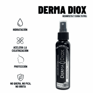 Producto de limpieza para tu piercing, Solución antibacterial / Derma Diox